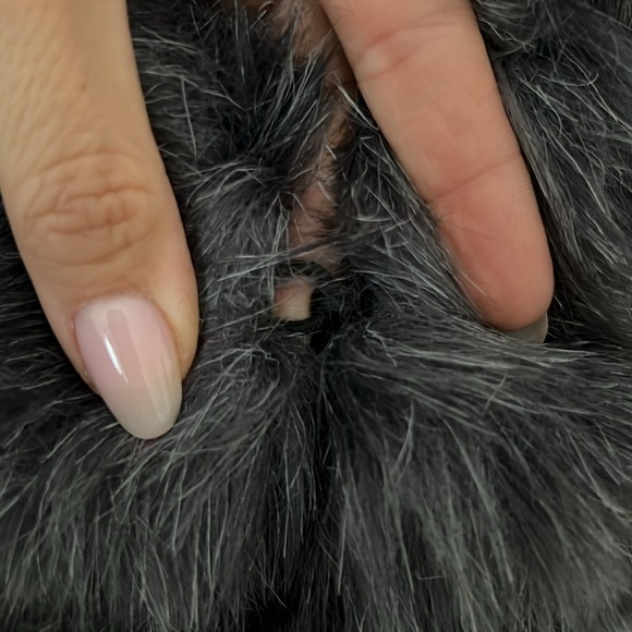 Faux Fur Midi Coat Size Small - Picture 7 of 11